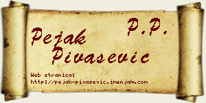 Pejak Pivašević vizit kartica